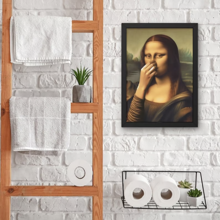Mona Lisa mit einem Augenzwinkern – Humorvolles Poster