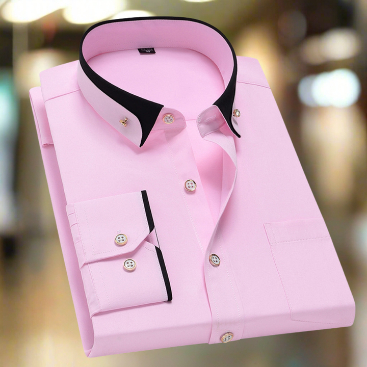 Albert - Klassisches Baumwollhemd mit langen Ärmeln