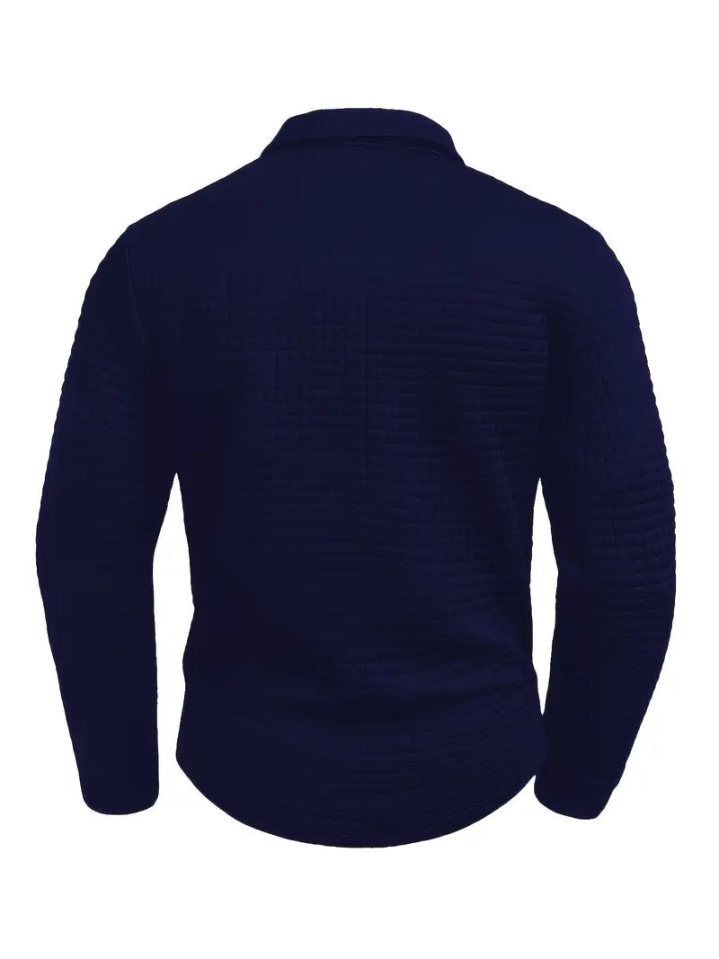 NordicWeave™ Herren Longsleeve Polo – Warm, Stilvoll & Bequem