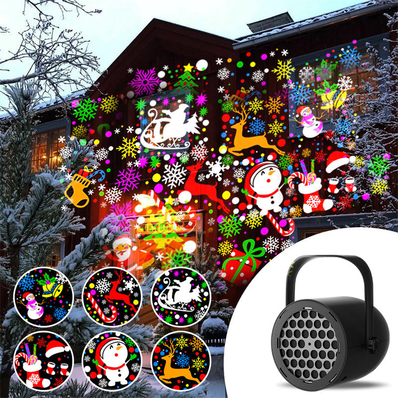 MagicLights™ Weihnachtsprojektor – 16 Austauschbare Lichtmotive für Innen & Außen